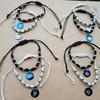 Pulseras Tejidas de Aleación Vintage para Pareja, Estilo Nuevo, Hechas a Mano, con Bolsas Magnéticas, un Par de Joyería al por Mayor