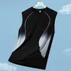 2026 Verano Transpirable Delgado Seda de Hielo Sin Mangas Chaleco Camiseta de Manga Corta Ropa Deportiva Casual para Hombre Secado Rápido