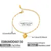 Pulsera de Acero Inoxidable con Forma de Corazón Estilo Nuevo Europeo y Americano Elegante Forma de Corazón para Mujer Ins Celebridad de Internet Personalidad Lujo Ligero Versátil