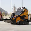 Mini carregadeira de esteira, carregadeira compacta multiuso para manuseio e carga/descarga em armazém, carregadeira HT380