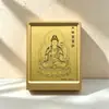 Estatueta de Buda de Ouro Puro 999 para o Ano de Nascimento, Estátua de Buda das Oito Divindades Guardiãs com Moldura de Folha de Ouro, Presente de Negócios para Idosos, Oração por Bênçãos