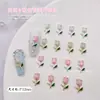 Joia de unha de tulipa famosa na internet liga nova acessórios simples delicados flor 3D para decoração de unha diy