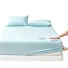 Funda de Cama Ajustable de Terciopelo con Piel de Arroz Glutinoso Juego de Tres Piezas Cubierta Protectora a Prueba de Manchas y Polvo para Colchón Cubierta de Colchoneta Marrón Venta al por Mayor Dropshipping Transfronterizo