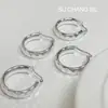 Su Chuang Pendientes de Aro Lisos de Plata de Ley S925, Brazaletes para Oreja para Mujer, Joyería Ins Coreana, Pendientes Versátiles de Alta Gama y Lujo Ligero, Cierres para Pendientes