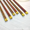 Palillos para niños de uso doméstico redondos de madera wengué palillos de madera roja sin pintura sin cera madera maciza palillos cortos familiares fabricante venta al por mayor