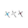 Pendientes de Cruz en Forma de Diamante de Aleación de Titanio F136 Perforaciones Labiales Rosca Interna G23 Joyería para Piercings de Titanio Perforaciones de Cartílago