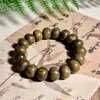 Pulseira de Sândalo Natural e Jacarandá com Contas de Ábaco 15mm, Contas de Oração Budistas Estilo Chinês, Joia de Pulseira Unissex, Atacado do Fabricante