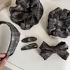 Pasador de Oso a Cuadros Coreano para Mujer, Diadema en la Parte Trasera de la Cabeza, Diadema de Intestino Delgado, Exquisito Pasador de Plátano, Accesorios para el Cabello de Alta Gama para Mujer