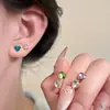 Pendientes de Corazón y Estrella de Circonita de Colores para Mujer, Principios de Primavera, Pequeños y Versátiles, Pendientes Exquisitos, Nuevo Estilo 2026, Moda de Alta Gama