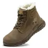 Zapatos de soldadura cálidos con forro polar, anti-quemaduras, resistentes a altas temperaturas, a prueba de salpicaduras, zapatos de seguridad para hombre, anti-impacto, anti-perforación, puntera de acero, para soldadura de invierno