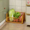 Estante para Sándwiches de Cocina Estante de Almacenamiento Multicapa Cesta de Verduras con Ruedas Carrito Multifuncional de Pie Cesta de Verduras