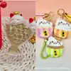 Oro Puro 999 Flor Oro Rosa Colgante Serie Gatito de Peluche Correa Promoción de Transmisión en Vivo de Tiktok