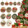 Decoração Pendente de Placa de Madeira com Tema Criativo de Natal de Novo Produto Transfronteiriço Mensagem de Boas-Vindas Decoração de Árvore de Natal Layout de Festa