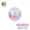 Balões Coloridos de Filme de Alumínio 4D Transparente Redondo Cruzado Bola Decoração de Festa Tema Espessado Suprimentos de Decoração de Aniversário Infantil