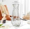 Jarrón de Cristal Creativo de Estilo Europeo Simple Nutrición Hídrica Bambú Rico Planta Verde Flores Flores Secas Adornos Decorativos para Sala de Estar Botella de Vidrio