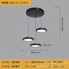 Lámparas colgantes de tres cabezas para restaurante, modernas y sencillas, para dormitorio, mesita de noche, candelabro pequeño, luz minimalista, iluminación de lujo para mesa de bar y comedor.