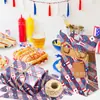 Papel para Copiar Dia Nacional Americano Wx325 17g Doce de Presente Papel de Embrulho à Prova de Umidade Decoração Listrada de Estrela Papel de Seda