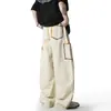 Pantalones Cargo Deportivos Bordados Americanos para Hombre y Mujer, Nuevo Diseño High Street de Verano, Pantalones Casuales Sueltos Rectos de Pierna Ancha