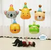 Balão de Filme de Alumínio de Animal de Desenho Animado, Frutas e Legumes para Rastreamento de Bebê de Mês de Idade, Calças de Bebê, Balão de Hélio Voador, Atacado