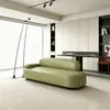 2026 Venta Caliente Estilo Crema Sofá Pequeño para Apartamento Recámara Chaise Longue Sofá Perezoso Respaldo Cuero Resistente a Arañazos de Gato Sofá de Belleza