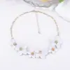 Moda Exagerada Europea y Americana Diseño Simple de Lujo Ligero Aleación Cadena para Clavícula Flor Tandem Estilo Exótico Versátil Estilo Femenino