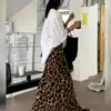 Moda Europea y Americana Nueva Primavera y Verano 2026 Falda Clásica de Estampado de Leopardo de Cintura Alta Estilo Retro Falda de Cola de Pez Ajustada de Cintura Media para Mujer