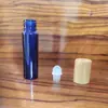 Botella Vacía con Bola de Rodillo de Vidrio 10ml Botella con Bola de Rodillo para Aceite Esencial con Bola de Acero Muestra de Perfume Sub-Botella Botella para Untar Líquido