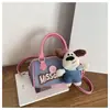 Bolsa Boston de Cachorro de Desenho Animado Transfronteiriça, Grande Capacidade, Bolsa de Mão da Moda e Versátil para o Dia a Dia, Bolsa Transversal de Nicho Fofa e Moderna