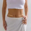 Nova Corrente de Cintura Geométrica Retrô Esculpida para Mulheres, Metal Transfronteiriço Elegante Versátil Estilo Clássico Ocidental, Envio Direto do Fabricante