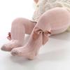 Primavera y Verano Nuevo Estilo Malla Calado Lazo Medias para Niños Leggings Calcetines Estilo Princesa Delgados para Niñas