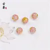 Cuentas Espaciadoras de Loto con Goteo de Aceite Cloisonné de 8 mm, Cuentas de Color Azul Quemado Esmaltado, Cuentas Sueltas Hechas a Mano para Manualidades, Accesorios para Joyería