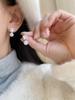 Aretes de perlas con aguja 925 para mujer, colgantes en la parte trasera, estilo ins, nuevo estilo caliente, modernos, lisos, circulares, nicho, aros para la oreja, venta al por mayor