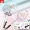 Racket de Bádminton Peak de productos genuinos Resistente a los golpes Doble Racket Ultra-ligero Fibra de Carbono Traje para Adultos Niños Grado Profesional