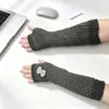 Guantes populares europeos y americanos de manga falsa para mujer, calentadores de brazos largos gruesos cálidos de otoño e invierno sin dedos, suministro transfronterizo