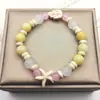 Pulsera Joyería Estilo Nacional, Pulsera Flor de Lirio del Valle Estilo Chino, Cuentas de Buda Tapa de Leche, Pulsera Flor Explosión, Cuentas Redondas de 10 mm, Pulsera de Perlas de Imitación