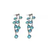 Brincos de Cristal Azul Gelo de Verão com Franjas, Toque de Luxo Leve e Sofisticado, Brincos Versáteis, Brincos de Design Exclusivo