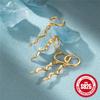 Brincos de prata de lei S925 divertidos em formato de cobra com diamantes brincos Europeus e Americanos mais vendidos criativos estilo ins frio brincos