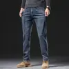 Jeans Denim Lavado Retrô Slimming Reto Novo Primavera e Verão Moda Versátil Casual para Homens Tendência para o Trabalho Calças Longas