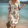 Chegada Nova 2026 Saia Longa com Decote em V Renda Folha de Lótus Botão Moda Personalidade Casual Saia para o Dia a Dia Estilo Verão Mulher