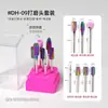Set de 7 Piezas de Cabezales de Cerámica para Pulir, Cabezales de Acero de Tungsteno para Remover Uñas, Herramientas de Manicura de Bolsillo para la Apertura del Pre-Procesamiento de Uñas