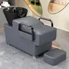 Cama de Lavar Cabelo para Salão, Cama de Lavagem Simples Semi-Reclinável para Salões de Beleza, Venda Direta do Fabricante, Cama de Salão de Beleza Moderna