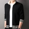 Hengyuanxiang Moda Cardigan de Malha Masculino Exterior 2024 Primavera e Outono Novo Suéter de Malha com Zíper Estilo Coreano Leve Jaqueta Masculina