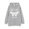2022 Suéter con cremallera de mariposa transfronterizo de Amazon y2k retro casual moderno abrigo para hombre otoño e invierno sudadera con forro polar