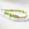 Pulsera Tejida Finamente con Borlas de Flor de Durazno Nueva de Primavera, Tamaño Ajustable para Hombres y Mujeres, Diseño Multicolor de Flor de Durazno, Adecuada para Estudiantes y Zonas Turísticas
