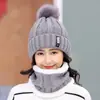Gorro de Lana Cálido de Invierno para Mujer, Estilo Coreano, Moderno, Versátil, Forrado de Polar, para Otoño e Invierno, Ciclismo, Dulce y Lindo