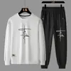 2025 Nuevo Conjunto de Sudadera Versátil de Moda Primavera y Otoño Nuevo Conjunto Deportivo Casual de Manga Larga Juego de Dos Piezas