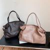 Nova Bolsa Tote Transfronteiriça Estilo Coreano Estilo Simples Textura de Couro Macio Bolsa Feminina Grande Capacidade Bolsa Transversal Versátil para Trabalho e Deslocamento