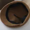 Gorra de lana de visera, Boina de estilo retro británico de moda para mujer, Sombrero versátil de otoño e invierno adecuado para caras redondas, Cálido y elegante