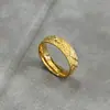 Anel retro Geling fosco de venda quente transfronteiriça, aço titânio ouro 18K, não desbota, acessórios de joias para mãos de alta qualidade, atacado