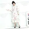 Vestido A-line Holgado de Manga Media y Cuello Redondo con Estampado Floral Retro Nuevo 2026, Estilo Suave y Elegante, Versátil para el Uso Diario